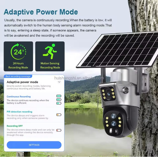 Sécurité Maximale – Caméra Solaire V380 Pro 6K – Zoom 10X – Paiement à la Livraison