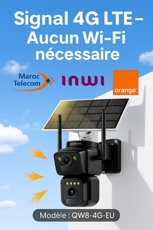 Caméra de Surveillance Autonome – Connexion 4G pour Installations Sans Wi-Fi