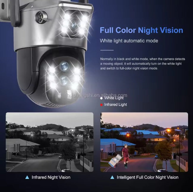 Sécurité Maximale – Caméra Solaire V380 Pro 6K – Zoom 10X – Paiement à la Livraison